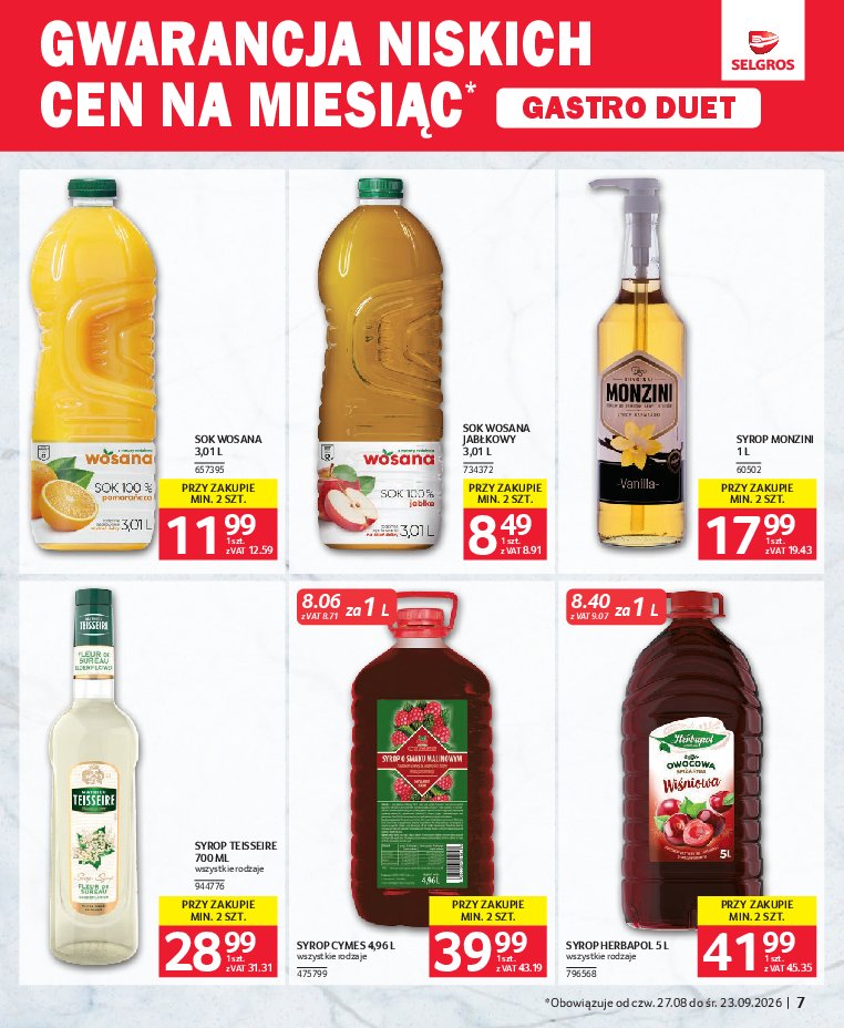 Gazetka Selgros 27/08/2026 – 23/09/2026 - gazetki promocyjne str. 7