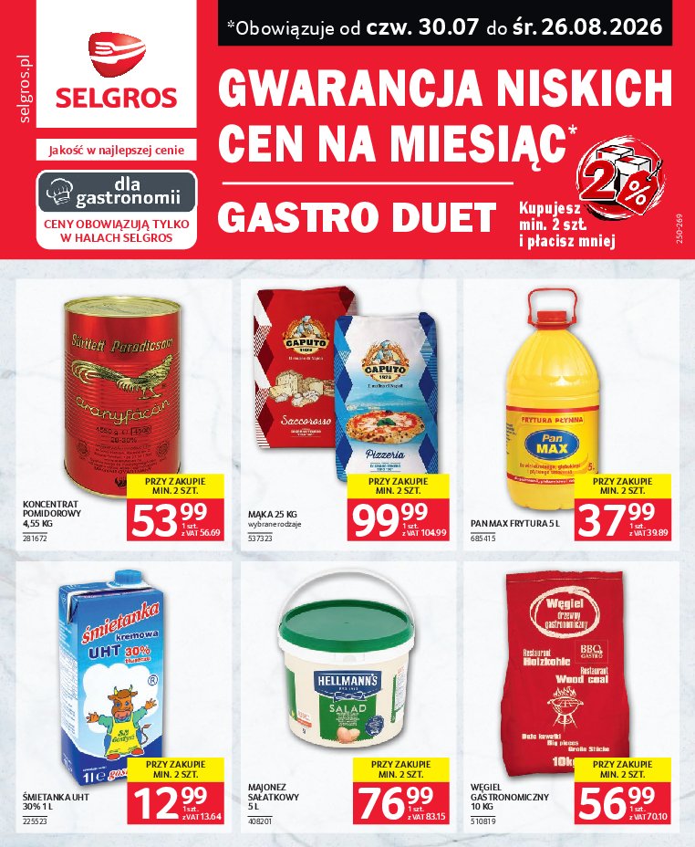 Gazetka Selgros 30/07/2026 – 26/08/2026