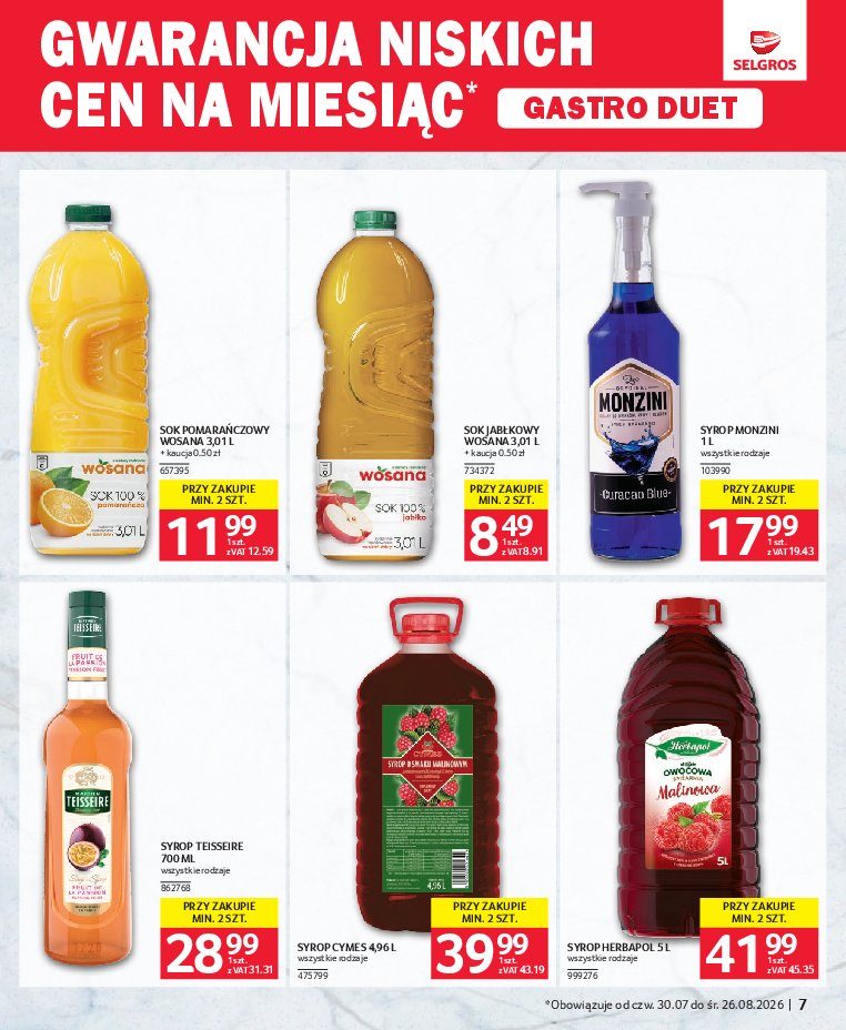 Gazetka Selgros 30/07/2026 – 26/08/2026 - gazetki promocyjne str. 7
