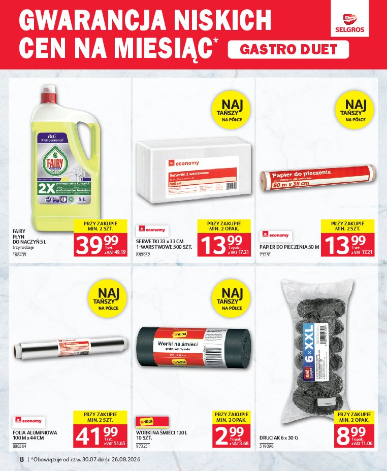 Gazetka Selgros 30/07/2026 – 26/08/2026 - gazetki promocyjne str. 8