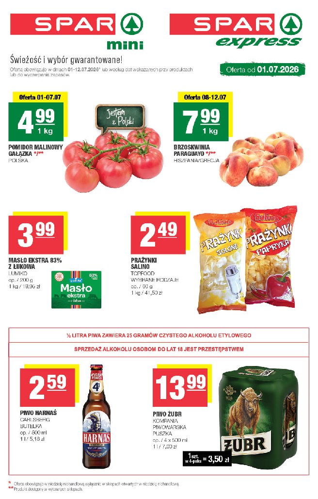 Gazetka Spar 01/07/2026 – 12/07/2026
