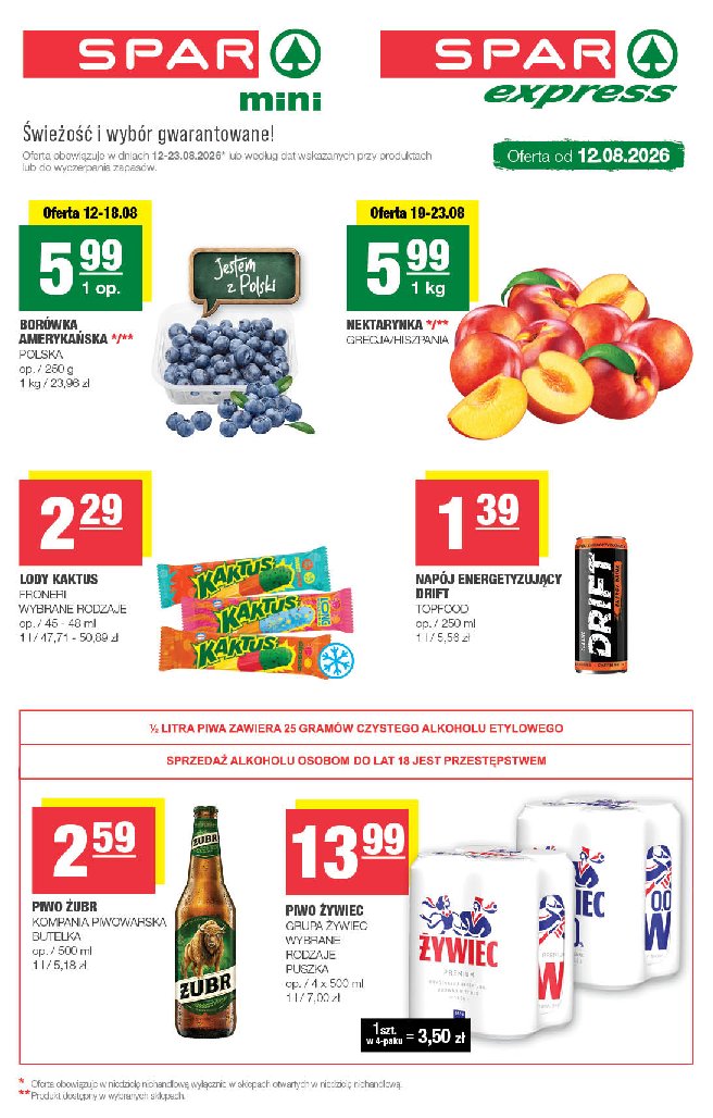 Gazetka Spar 12/08/2026 – 23/08/2026