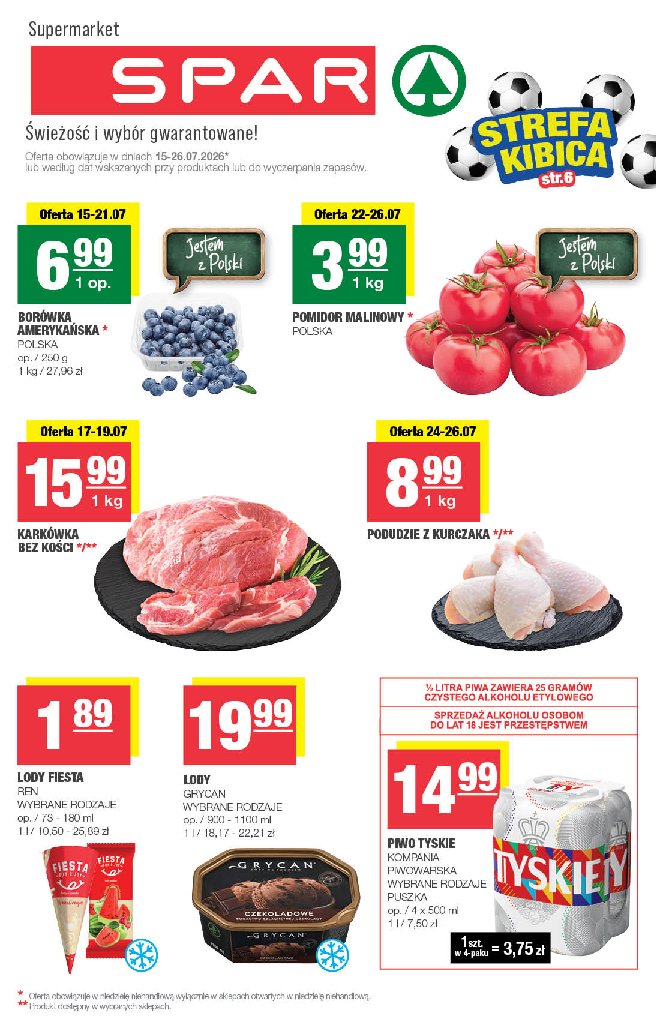 Gazetka Spar 15/07/2026 – 26/07/2026