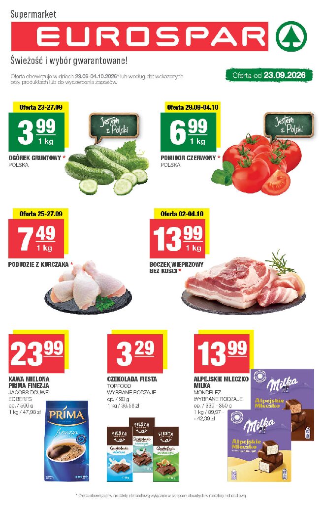 Gazetka Spar 23/09/2026 – 04/10/2026 - gazetki promocyjne str. 1
