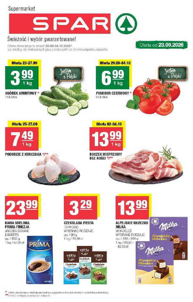 Gazetka Spar 23/09/2026 – 04/10/2026 - gazetki promocyjne str. 1
