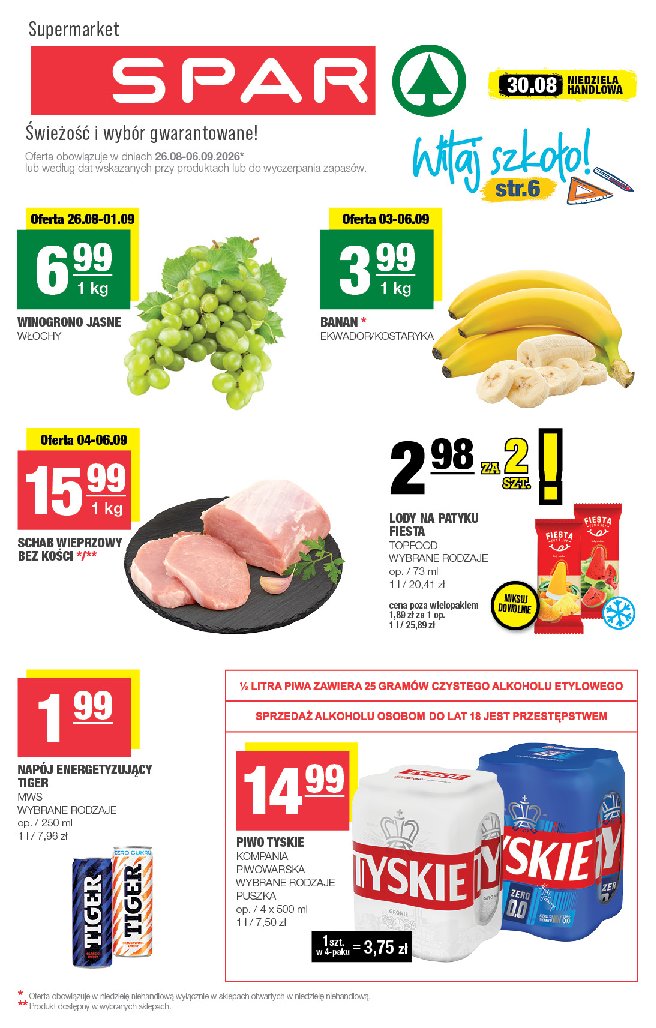 Gazetka Spar 26/08/2026 – 06/09/2026 - gazetki promocyjne str. 1