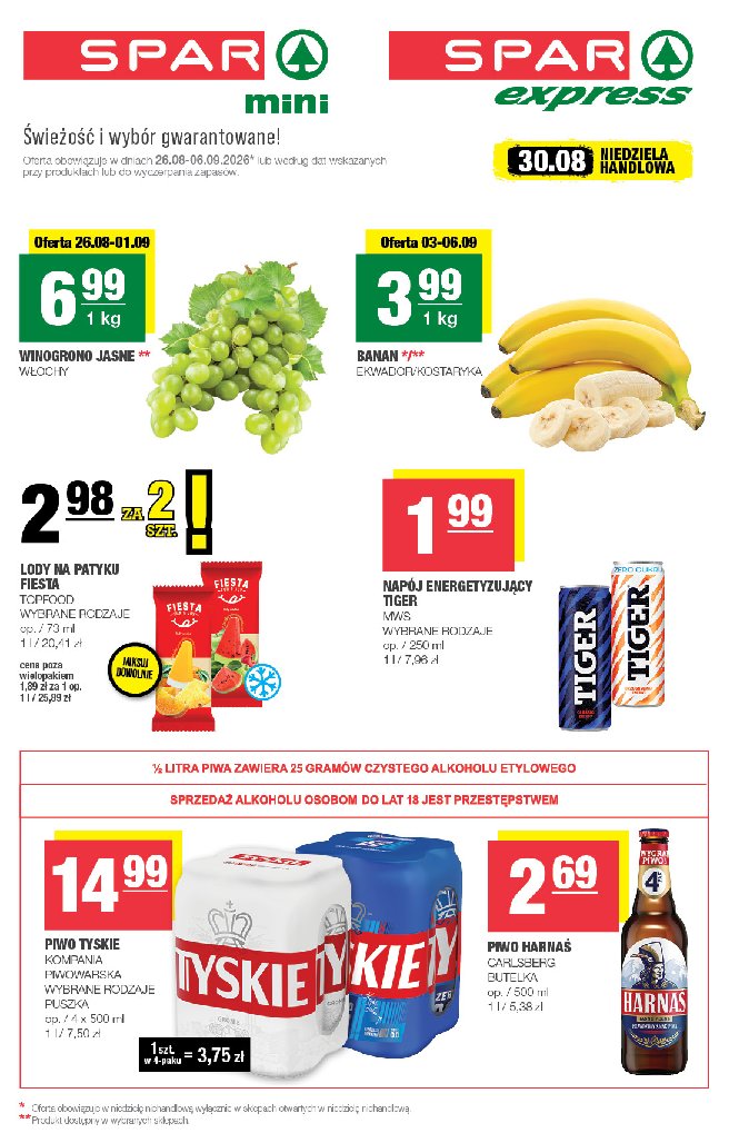 Gazetka Spar 26/08/2026 – 06/09/2026