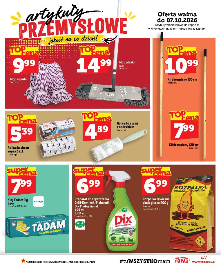 Gazetka Topaz 01/10/2026 – 07/10/2026 - gazetki promocyjne str. 47