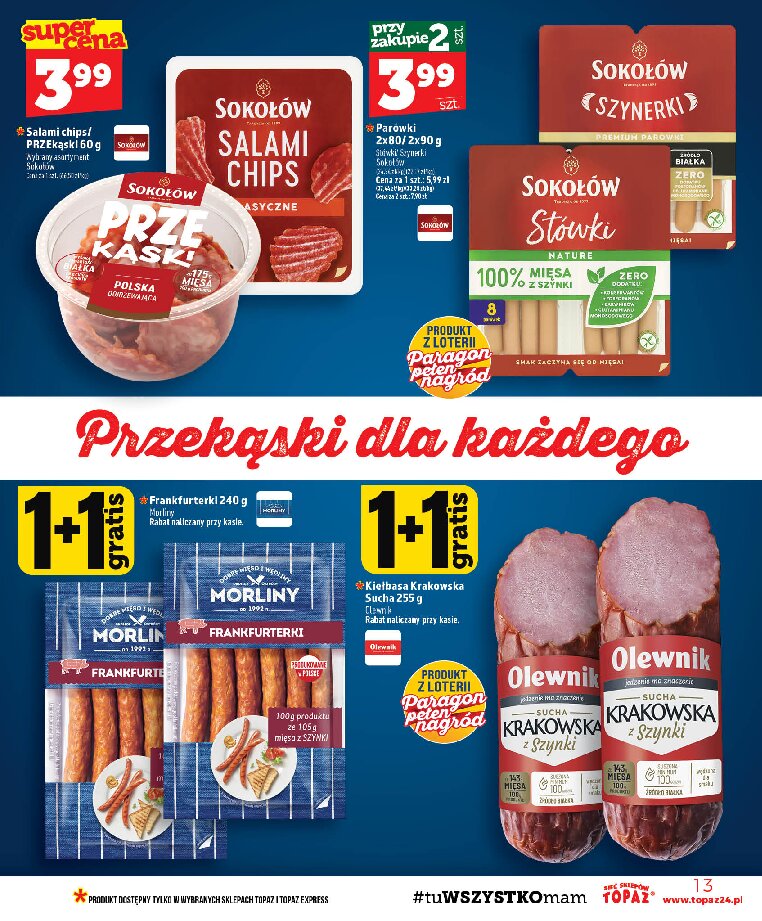 Gazetka Topaz 03/09/2026 – 09/09/2026 - gazetki promocyjne str. 13