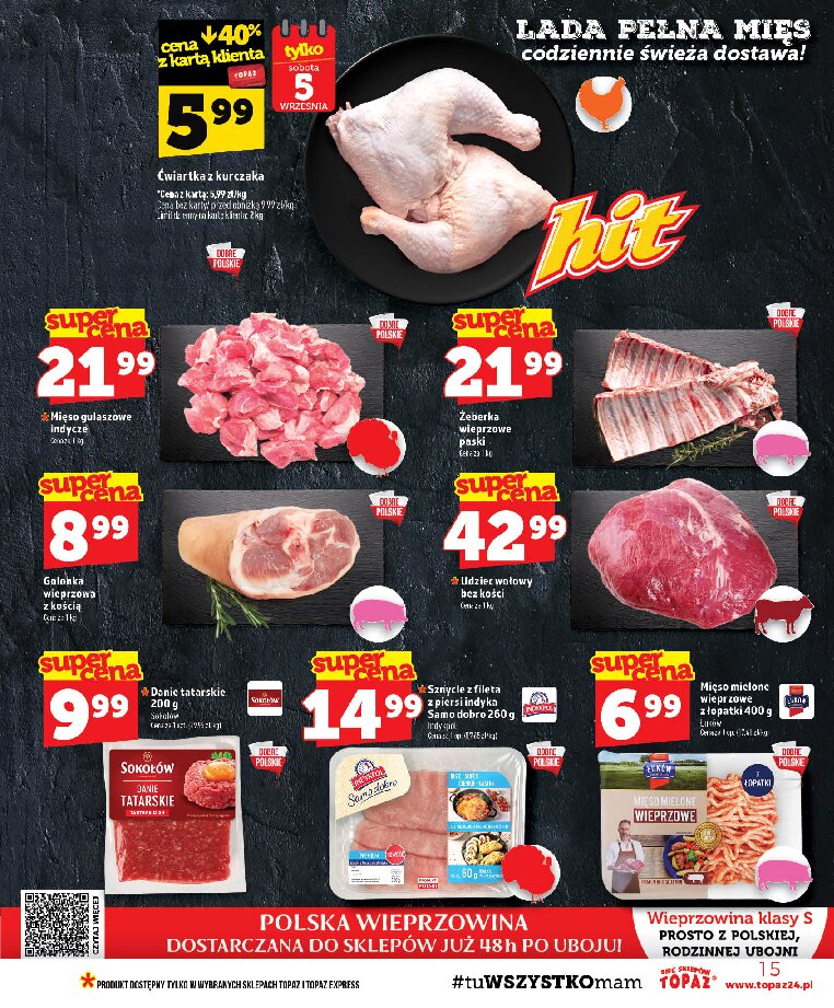 Gazetka Topaz 03/09/2026 – 09/09/2026 - gazetki promocyjne str. 15