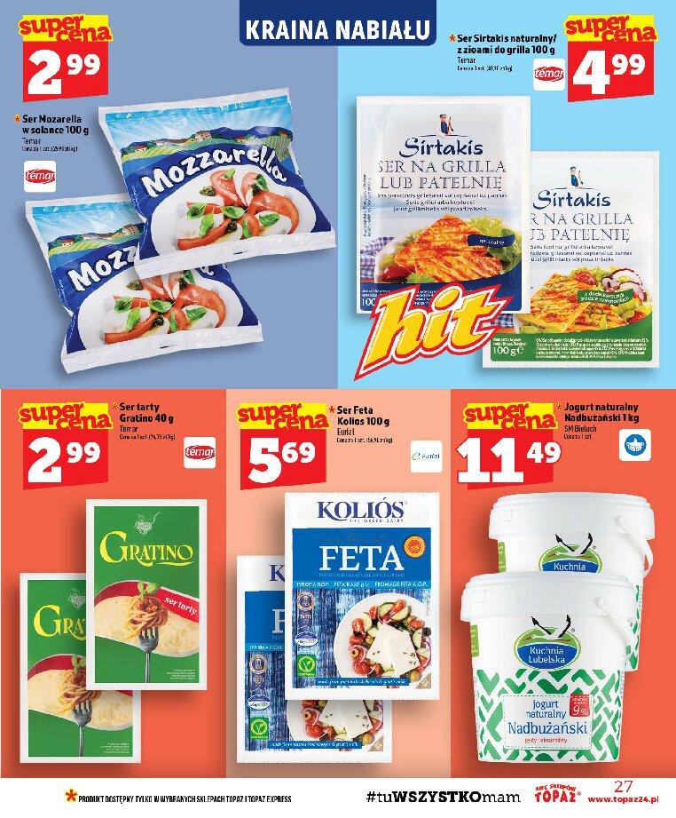 Gazetka Topaz 03/09/2026 – 09/09/2026 - gazetki promocyjne str. 27
