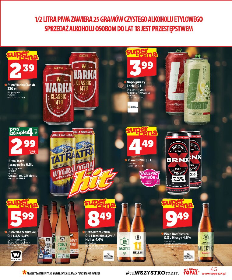 Gazetka Topaz 03/09/2026 – 09/09/2026 - gazetki promocyjne str. 45