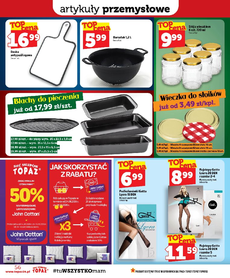 Gazetka Topaz 03/09/2026 – 09/09/2026 - gazetki promocyjne str. 56