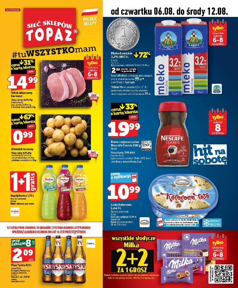 Gazetka Topaz 06/08/2026 – 12/08/2026 - strona 1