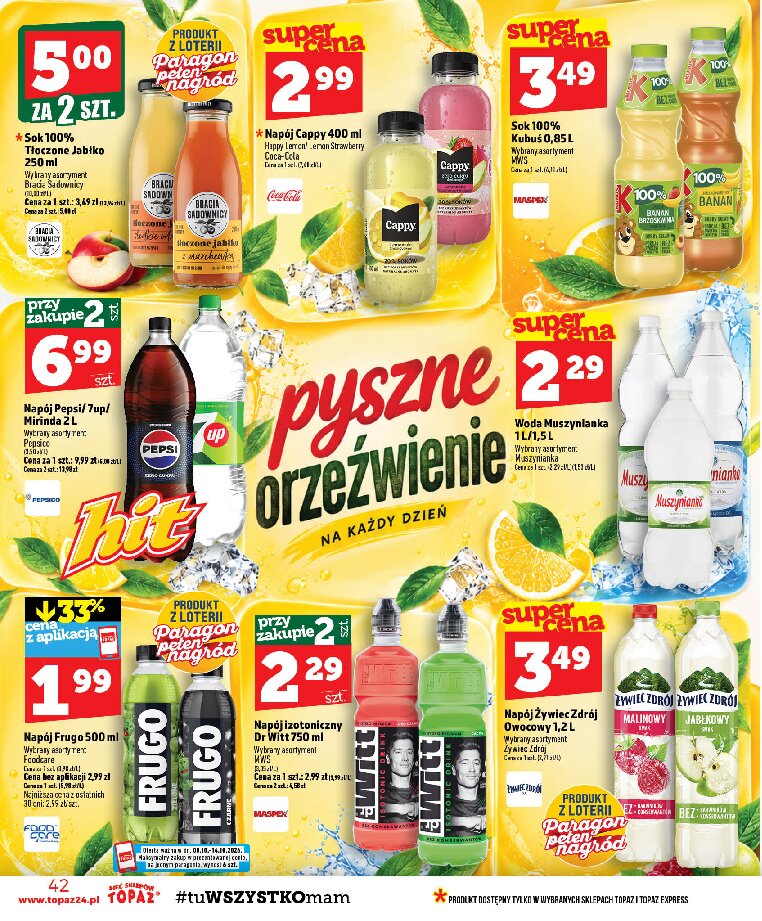 Gazetki promocyjne – napoje - gazetki promocyjne str. 47