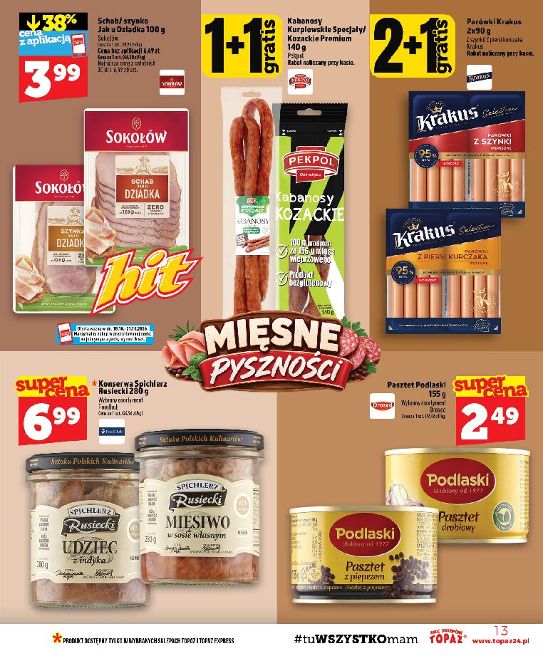 Gazetka Topaz 15/10/2026 – 21/10/2026 - gazetki promocyjne str. 13