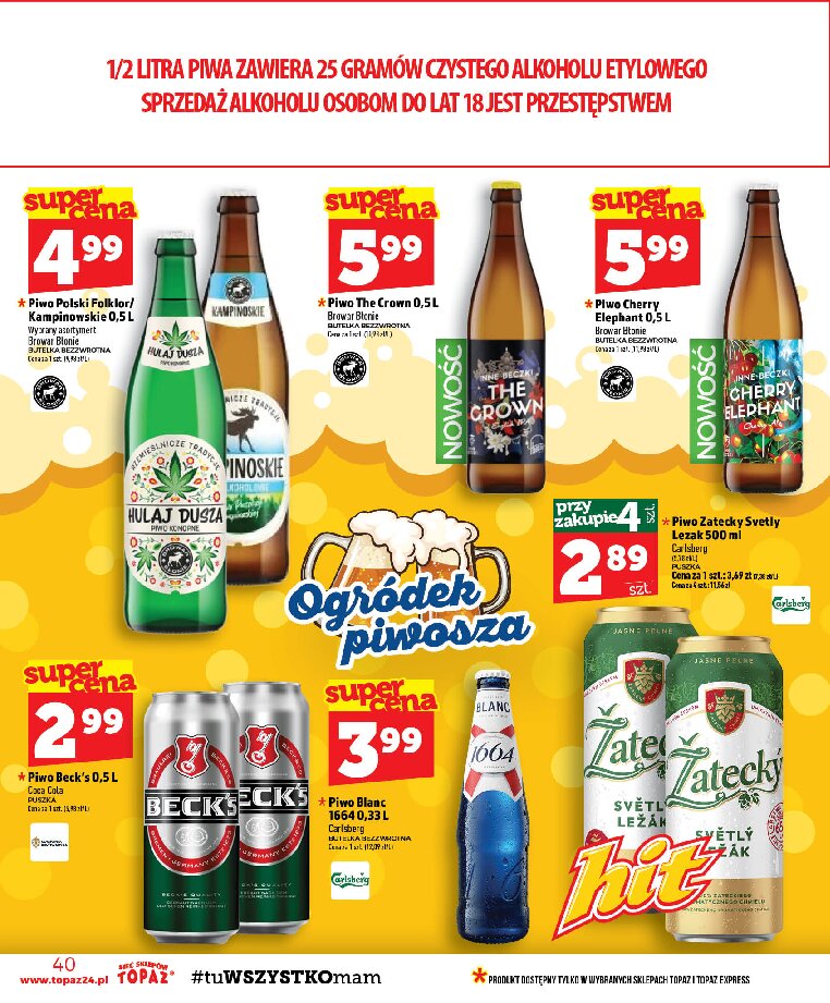 Gazetka Topaz 15/10/2026 – 21/10/2026 - gazetki promocyjne str. 40