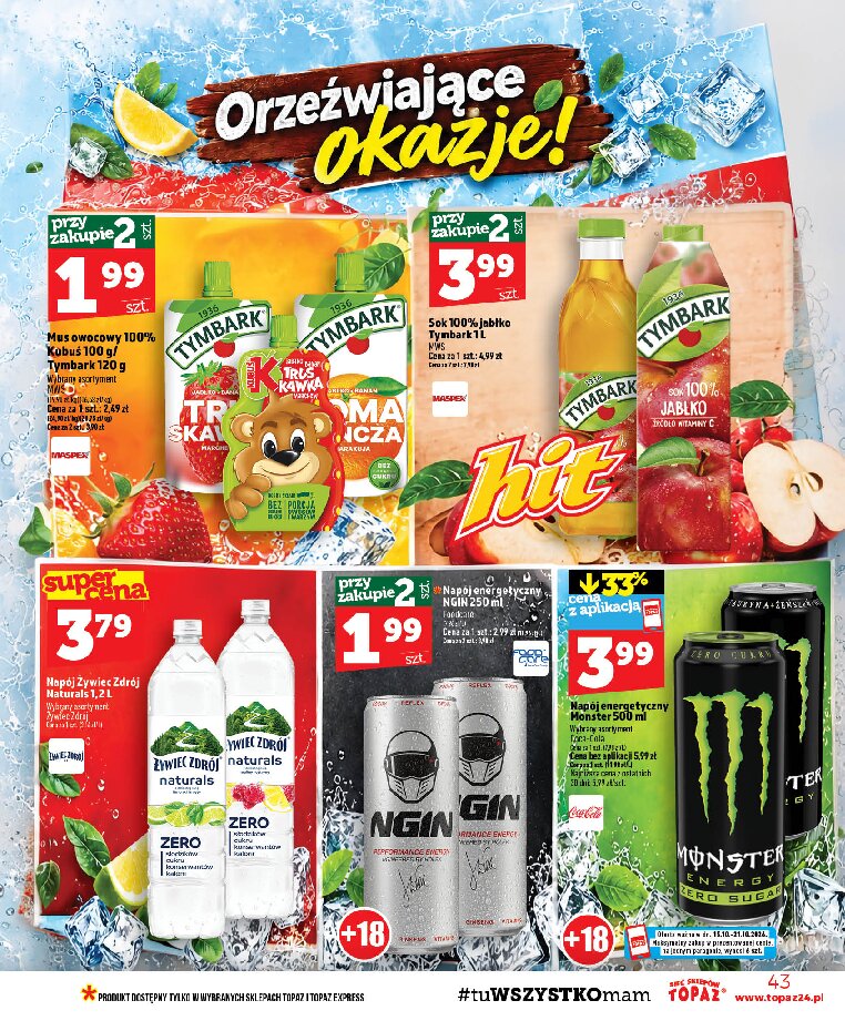 Gazetka Topaz 15/10/2026 – 21/10/2026 - gazetki promocyjne str. 43