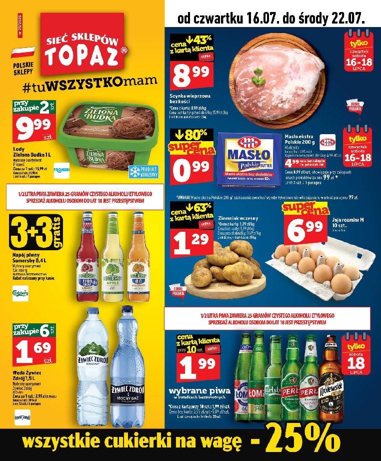 Gazetka Topaz 16/07/2026 – 22/07/2026