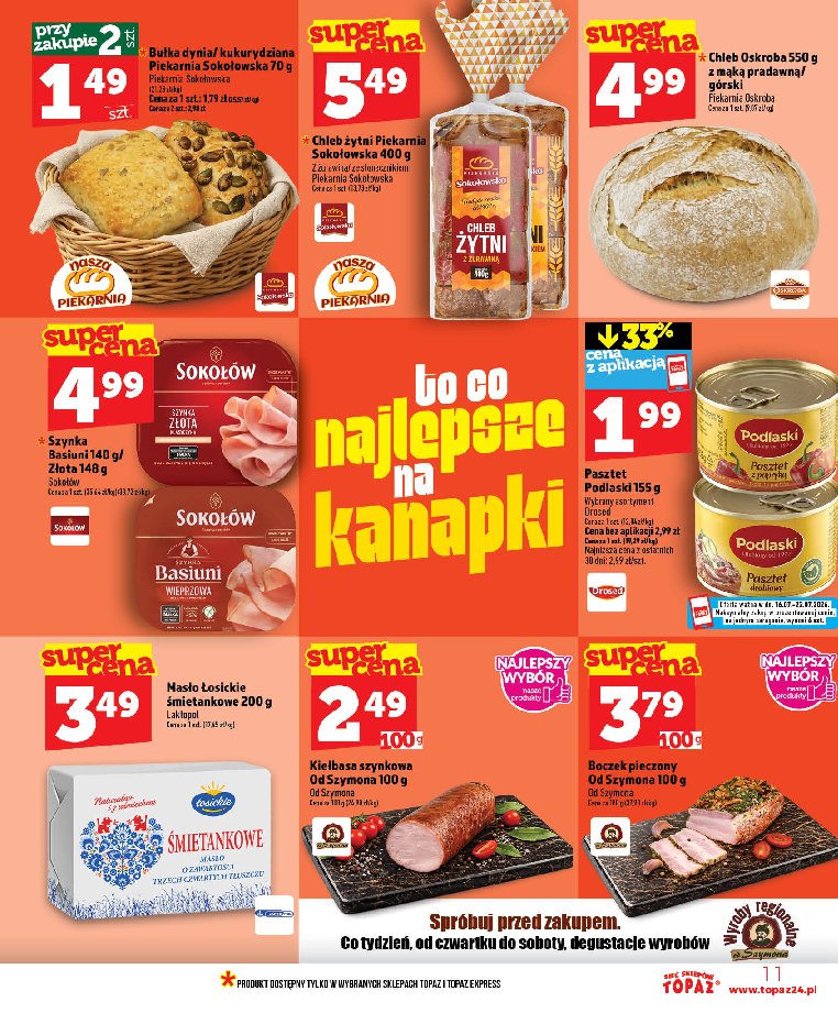 Gazetka Topaz 16/07/2026 – 22/07/2026 - strona 11
