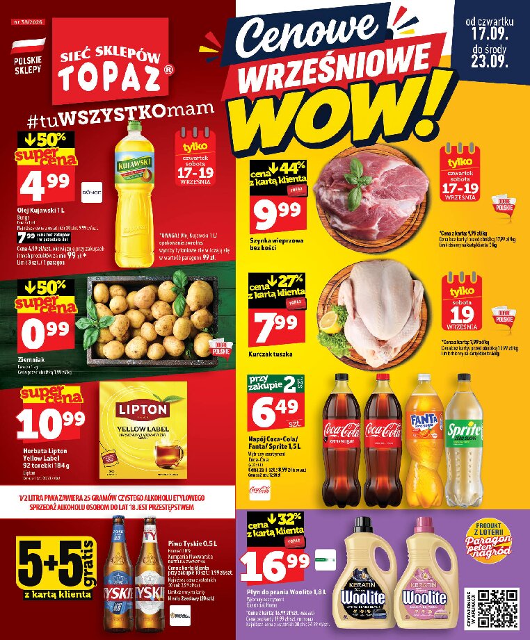 Gazetka Topaz 17/09/2026 – 23/09/2026 - gazetki promocyjne str. 1