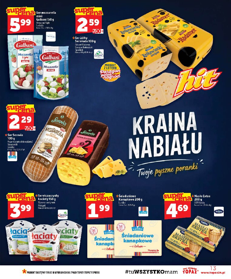 Gazetka Topaz 17/09/2026 – 23/09/2026 - gazetki promocyjne str. 13
