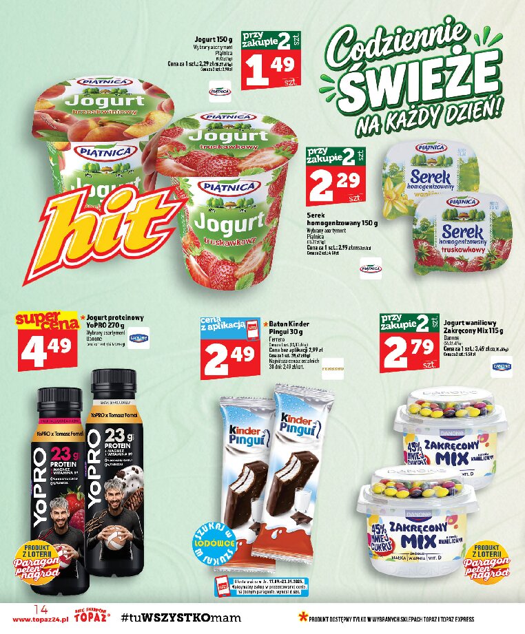Gazetka Topaz 17/09/2026 – 23/09/2026 - gazetki promocyjne str. 14