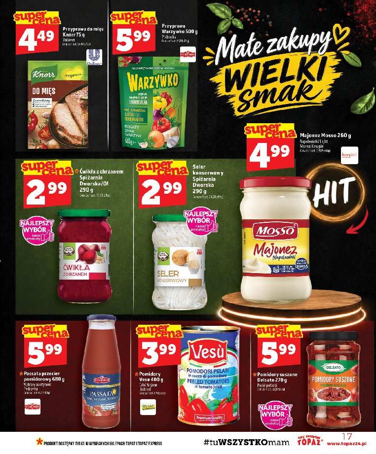 Gazetka Topaz 17/09/2026 – 23/09/2026 - gazetki promocyjne str. 17