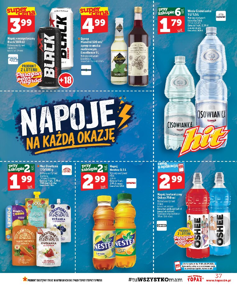 Gazetka Topaz 17/09/2026 – 23/09/2026 - gazetki promocyjne str. 37