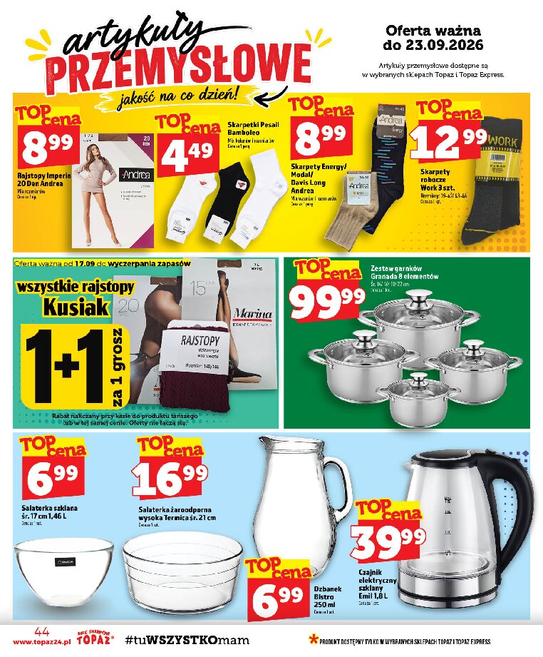 Gazetka Topaz 17/09/2026 – 23/09/2026 - gazetki promocyjne str. 44