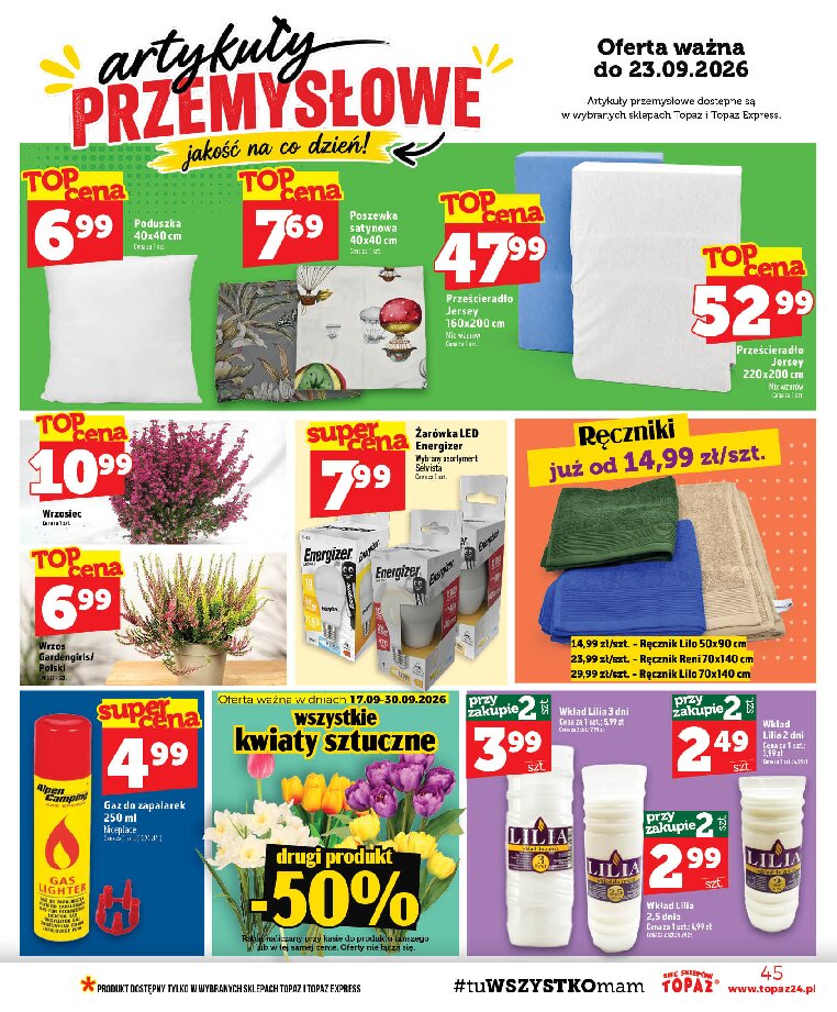 Gazetka Topaz 17/09/2026 – 23/09/2026 - gazetki promocyjne str. 45