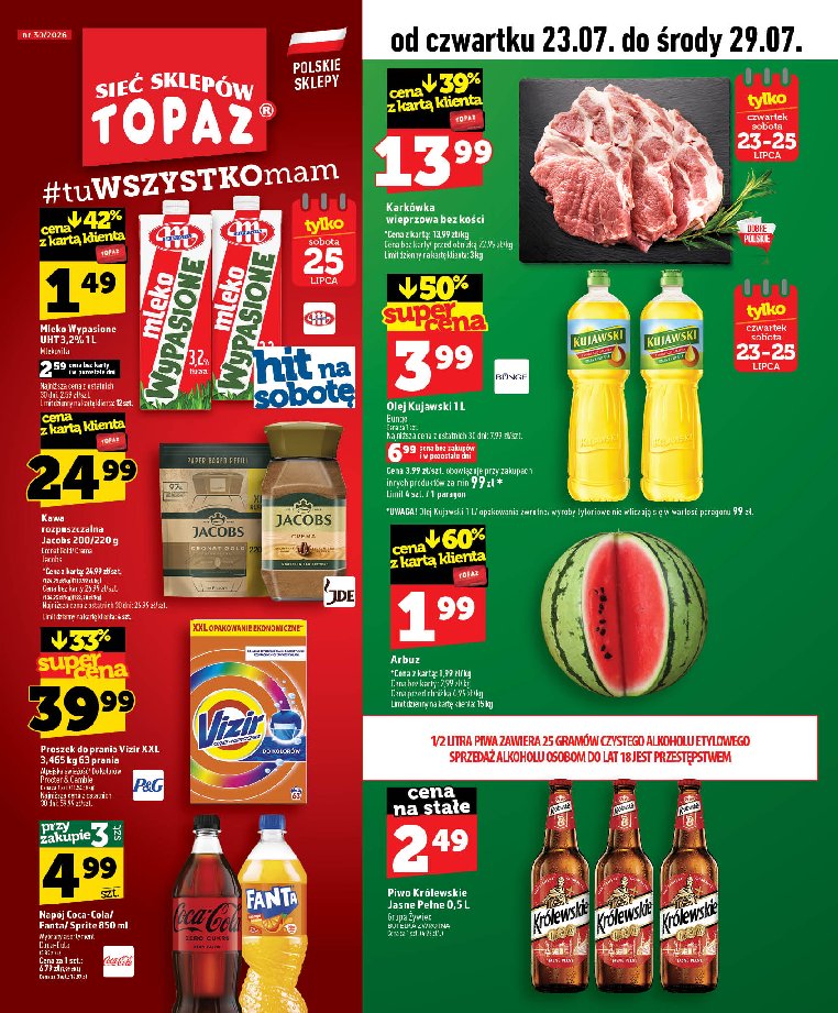 Gazetka Topaz 23/07/2026 – 29/07/2026