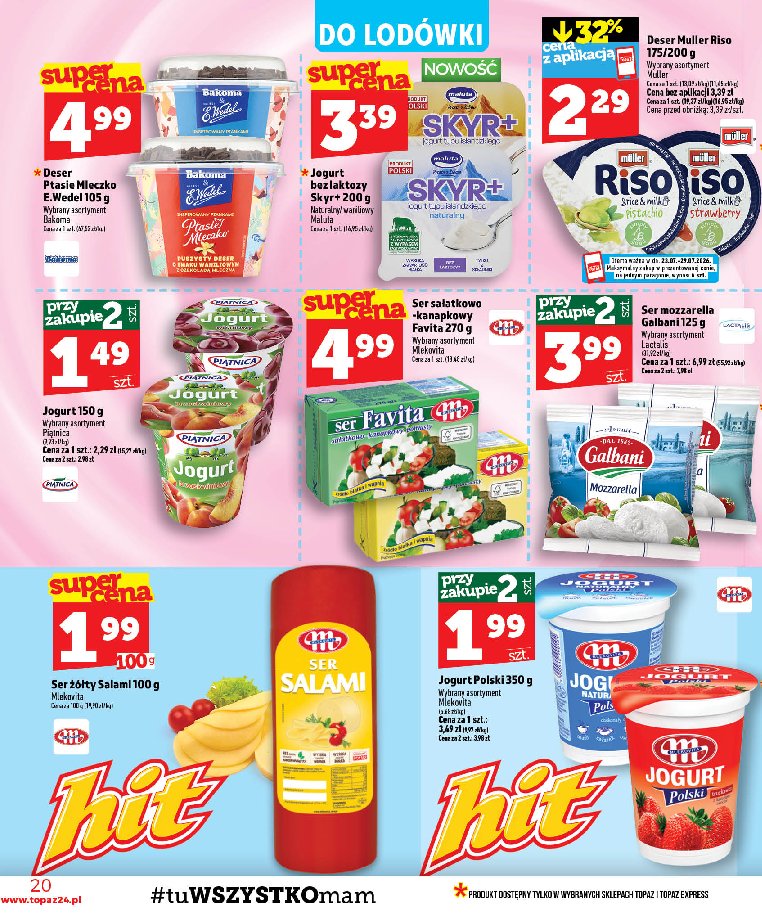 Gazetka Topaz 23/07/2026 – 29/07/2026 - strona 20