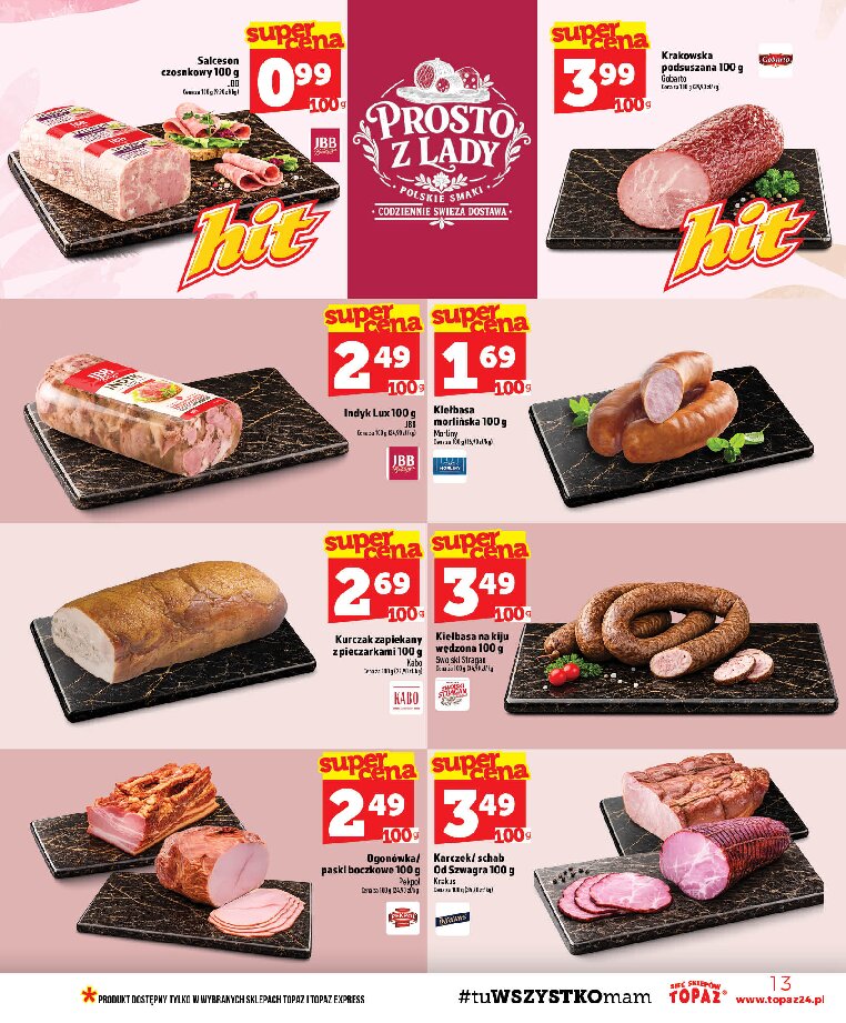 Gazetka Topaz 24/09/2026 – 30/09/2026 - gazetki promocyjne str. 13