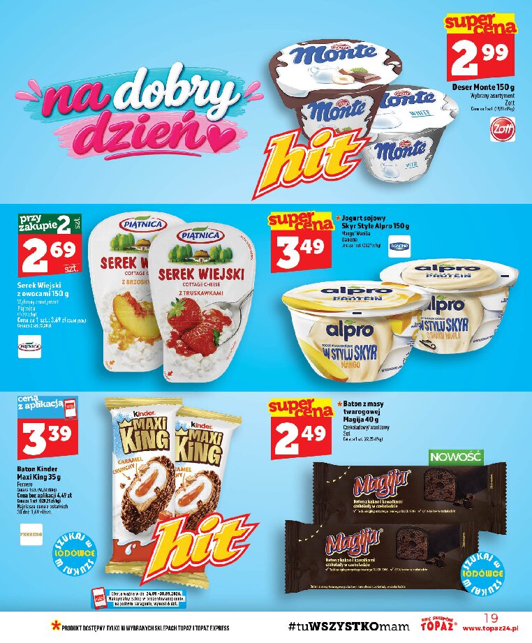 Gazetka Topaz 24/09/2026 – 30/09/2026 - gazetki promocyjne str. 19