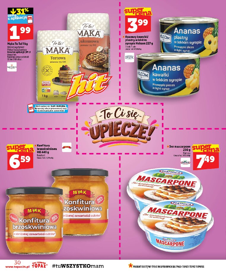 Gazetka Topaz 24/09/2026 – 30/09/2026 - gazetki promocyjne str. 30
