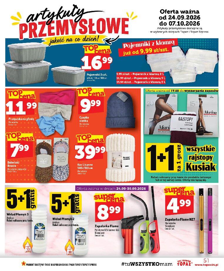 Gazetka Topaz 24/09/2026 – 30/09/2026 - gazetki promocyjne str. 51