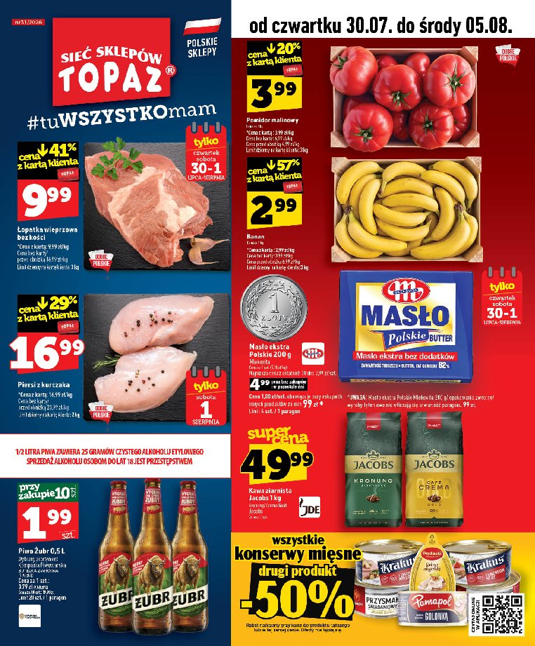 Gazetka Topaz 30/07/2026 – 05/08/2026